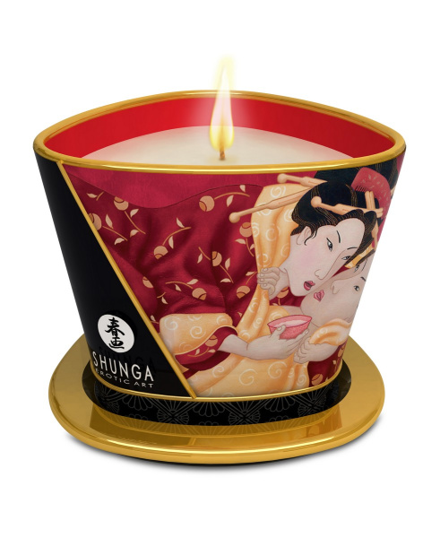 Массажная свеча Shunga, Клубника и шампанское, 170 мл