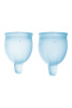 Менструальная чаша Satisfyer Feel Confident, 2 шт в наборе, голубая