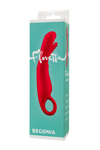 Стимулятор с двигающимся язычком Flovetta CARNATION, силикон, розовый, 18,5 см