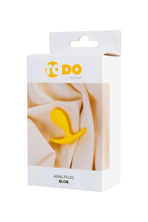 Анальная втулка ToDo by Toyfa Blob, Желтая, 5,5 см, Ø 2,1