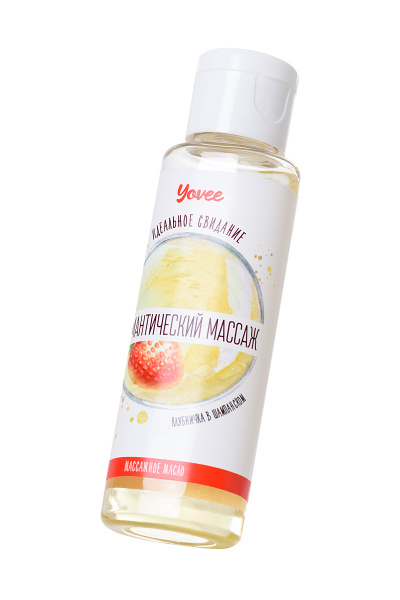 Масло для массажа Yovee by Toyfa «Романтический массаж» с ароматом клубники и шампанского