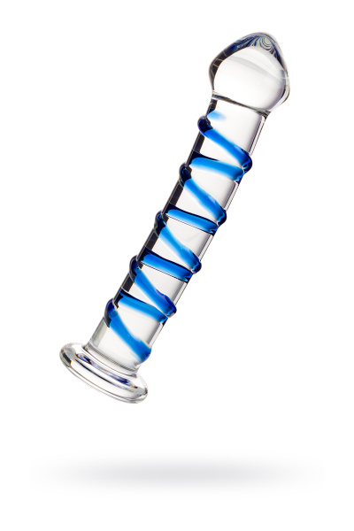 Фаллоимитатор Sexus Glass,стекло, прозрачный, 17 см