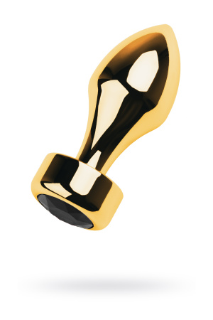 Анальная втулка TOYFA Metal,  с кристаллом цвета  турмалин+алмаз