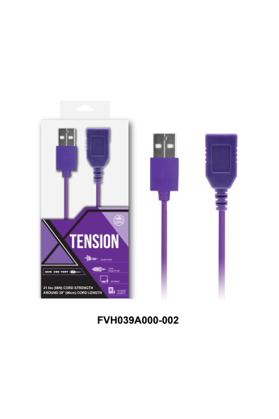 Удлинитель USB-провода, фиолетовый, 1 м