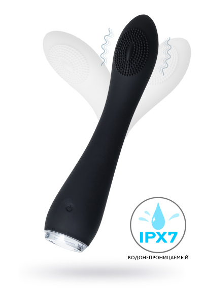 Вибратор  PPP SHIO-PRO BLACK,черный, силикон, 21 см