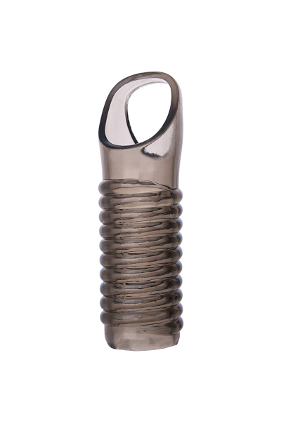 Насадка на пенис TOYFA XLoverr, черная, 11 см, Ø 3,6