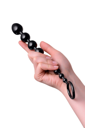 Цепочка анальная TOYFA A-Toys, черная, 23,2 см, Ø 2,7