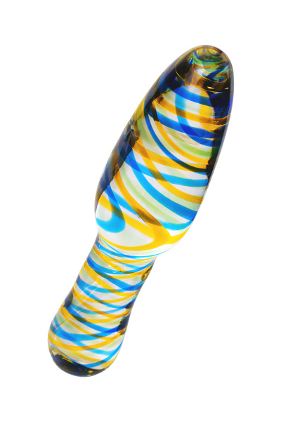 Фаллоимитатор Sexus Glass,стекло,цветной,16см