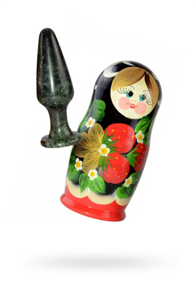 Анальная втулка SITABELLA, змеевик, Ø2,7 см