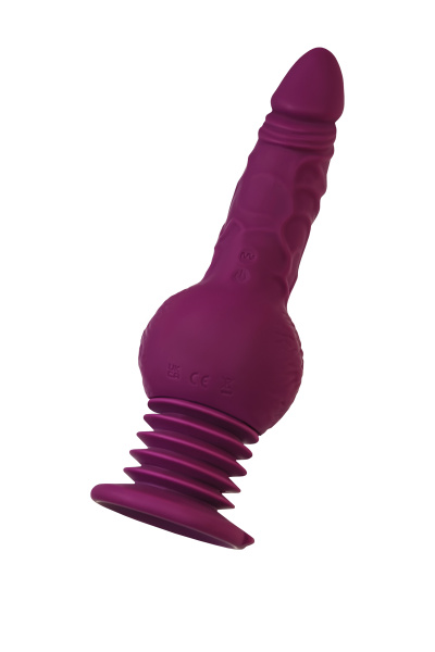 Мини секс-машина Striker с пультом ДУ, MotorLovers by TOYFA, силикон, фиолетовый, 23,5 см